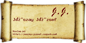 Jászay József névjegykártya