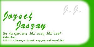 jozsef jaszay business card